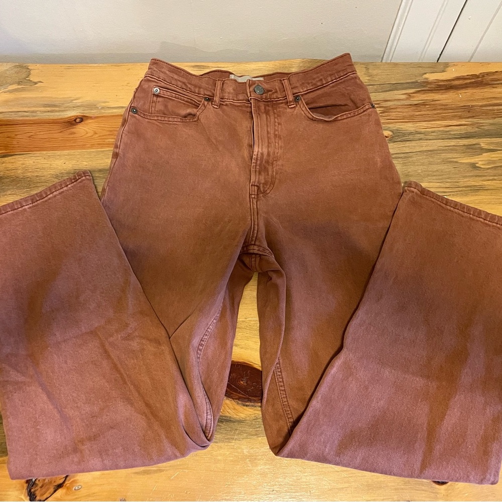 Everlane Way High Jean, Rich Earth, Size 27 Long